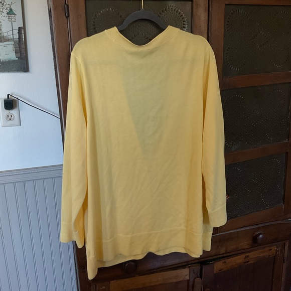 Talbots Yellow Cardigan Sweater 2X - Picture 2 of 4